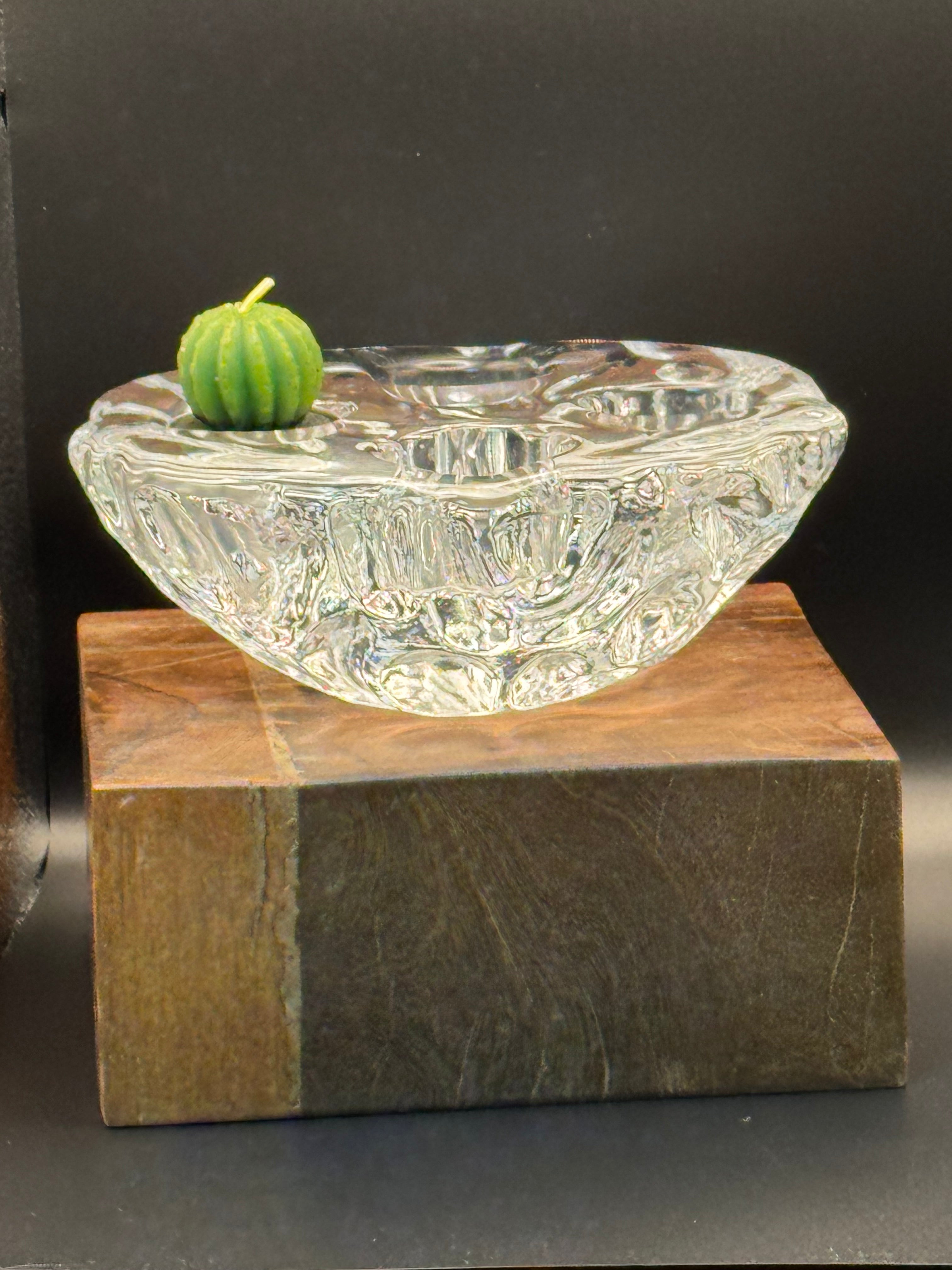 Orrefors Crystal Glass Candle Holder