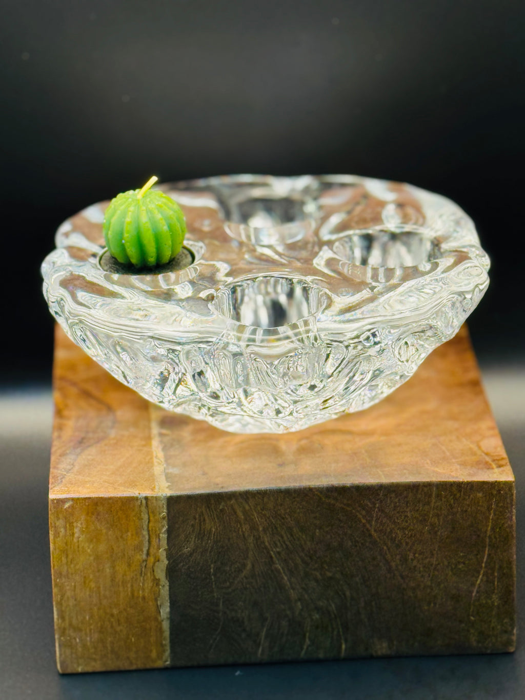 Orrefors Crystal Glass Candle Holder