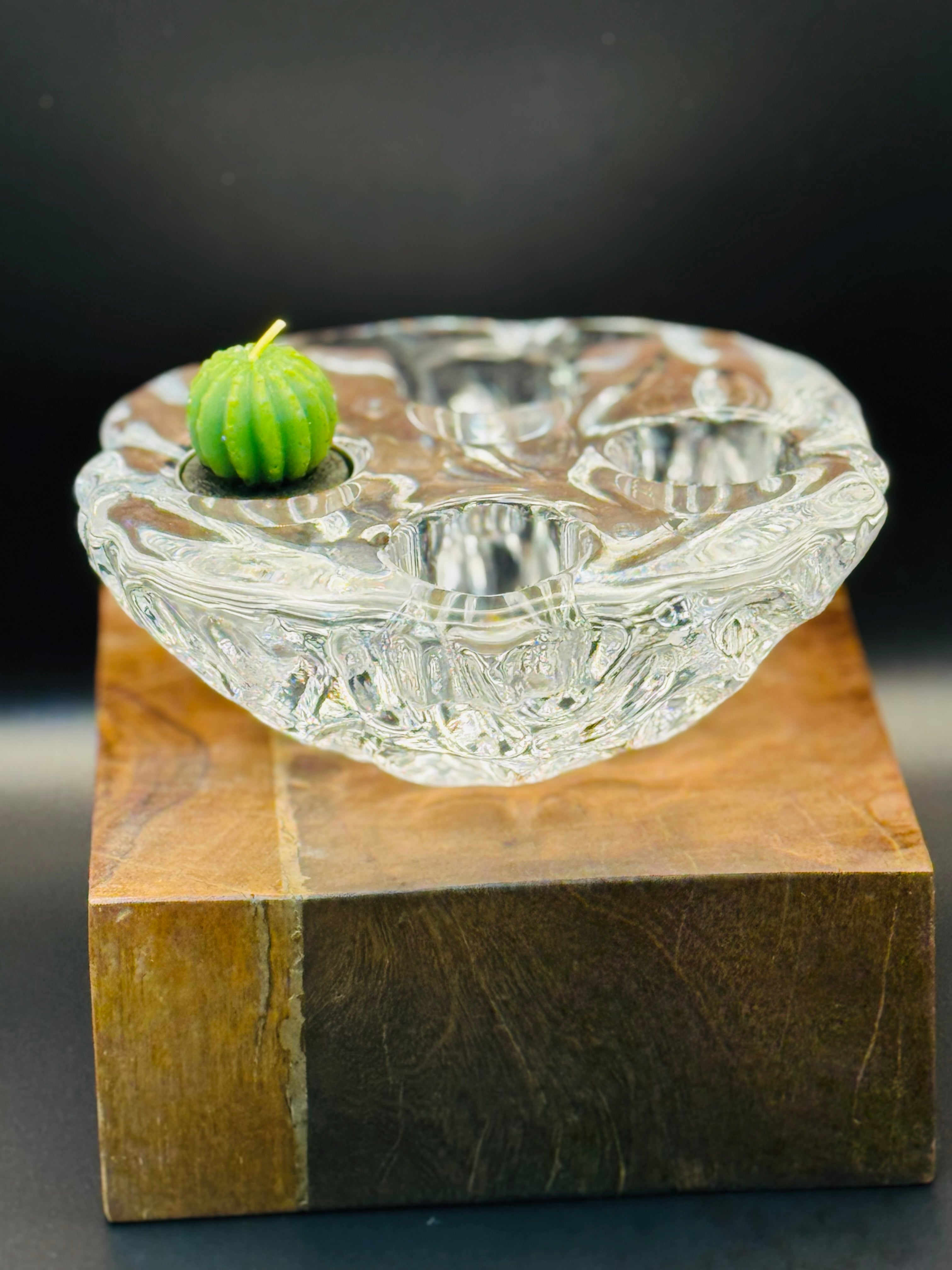 Orrefors Crystal Glass Candle Holder