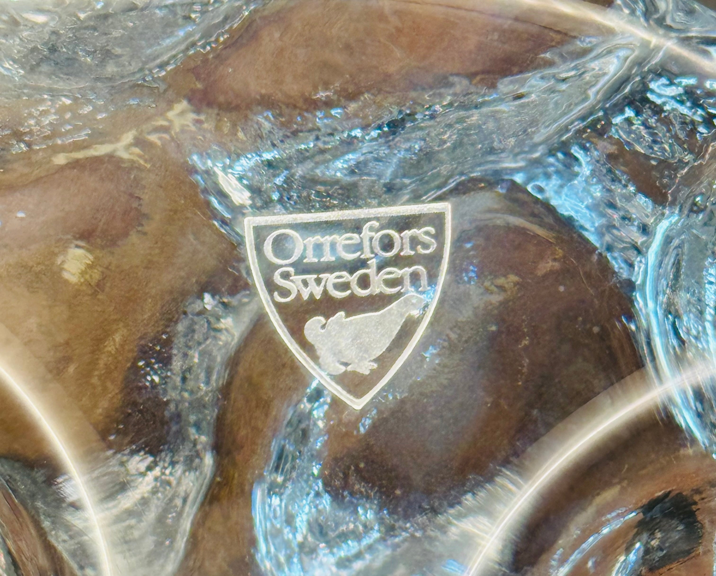 Orrefors Crystal Glass Candle Holder