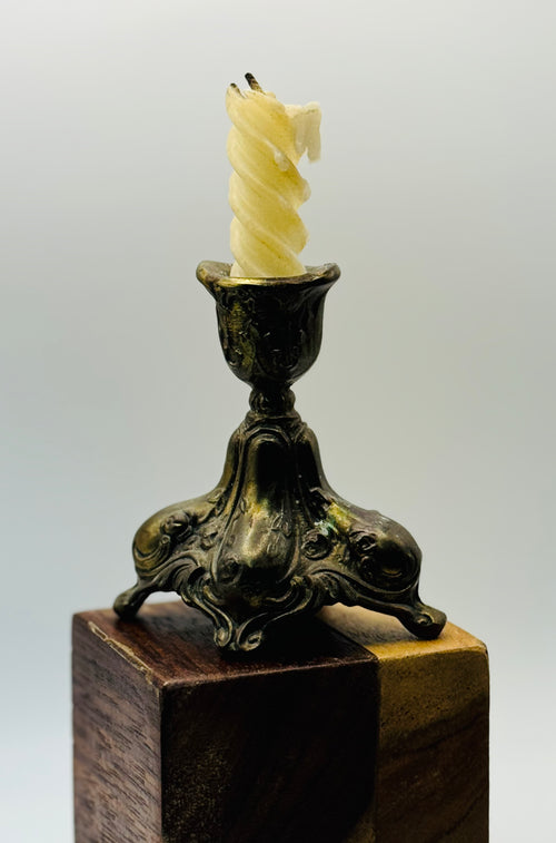 CharmingVintage Ornate Brass Candlesticks | Rococo Revival | Hollywood Regency Style | Small Pair