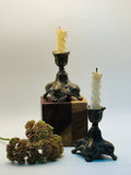 CharmingVintage Ornate Brass Candlesticks | Rococo Revival | Hollywood Regency Style | Small Pair