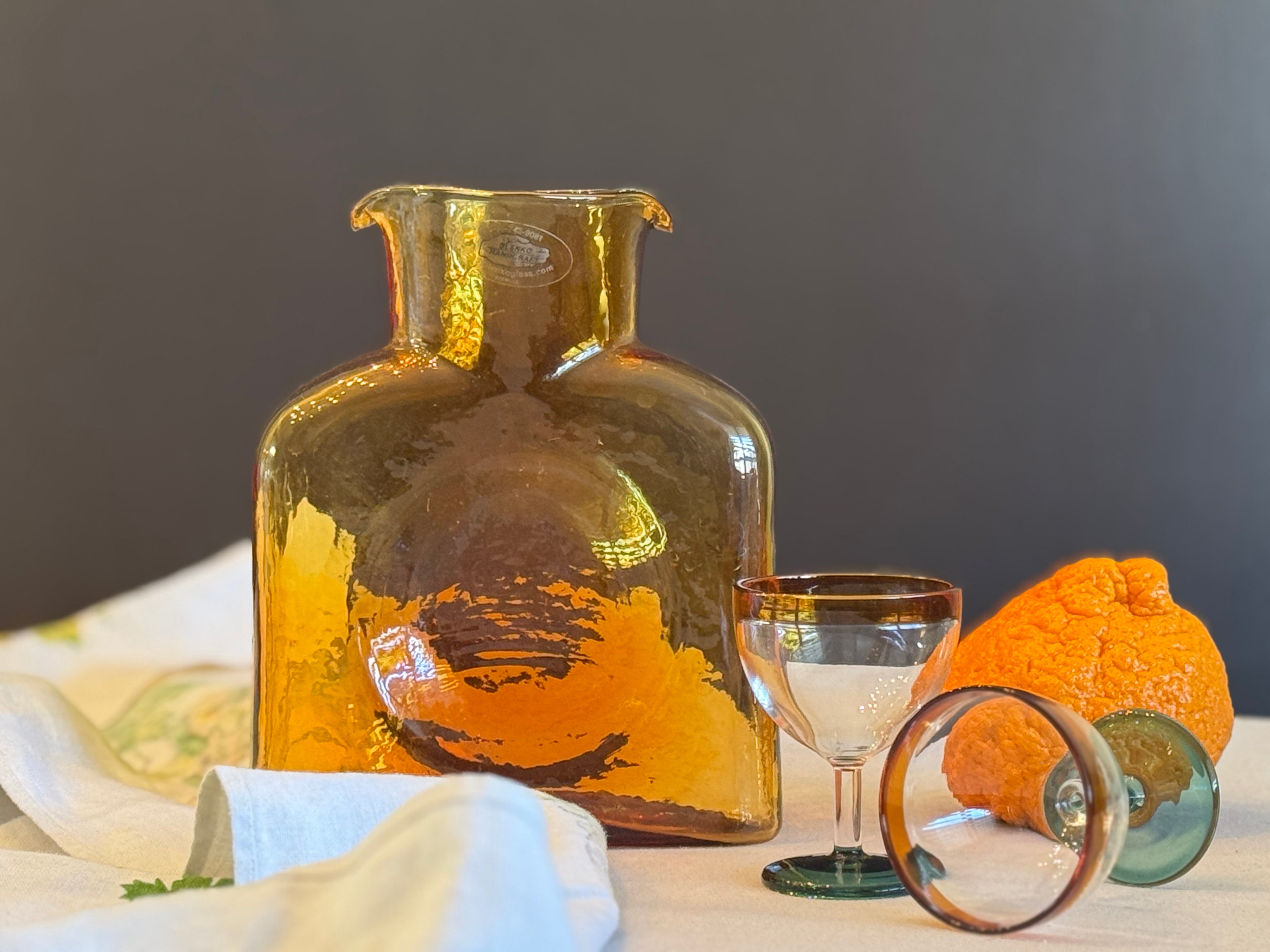 Blenko Amber Handcrafted Glass Vessel