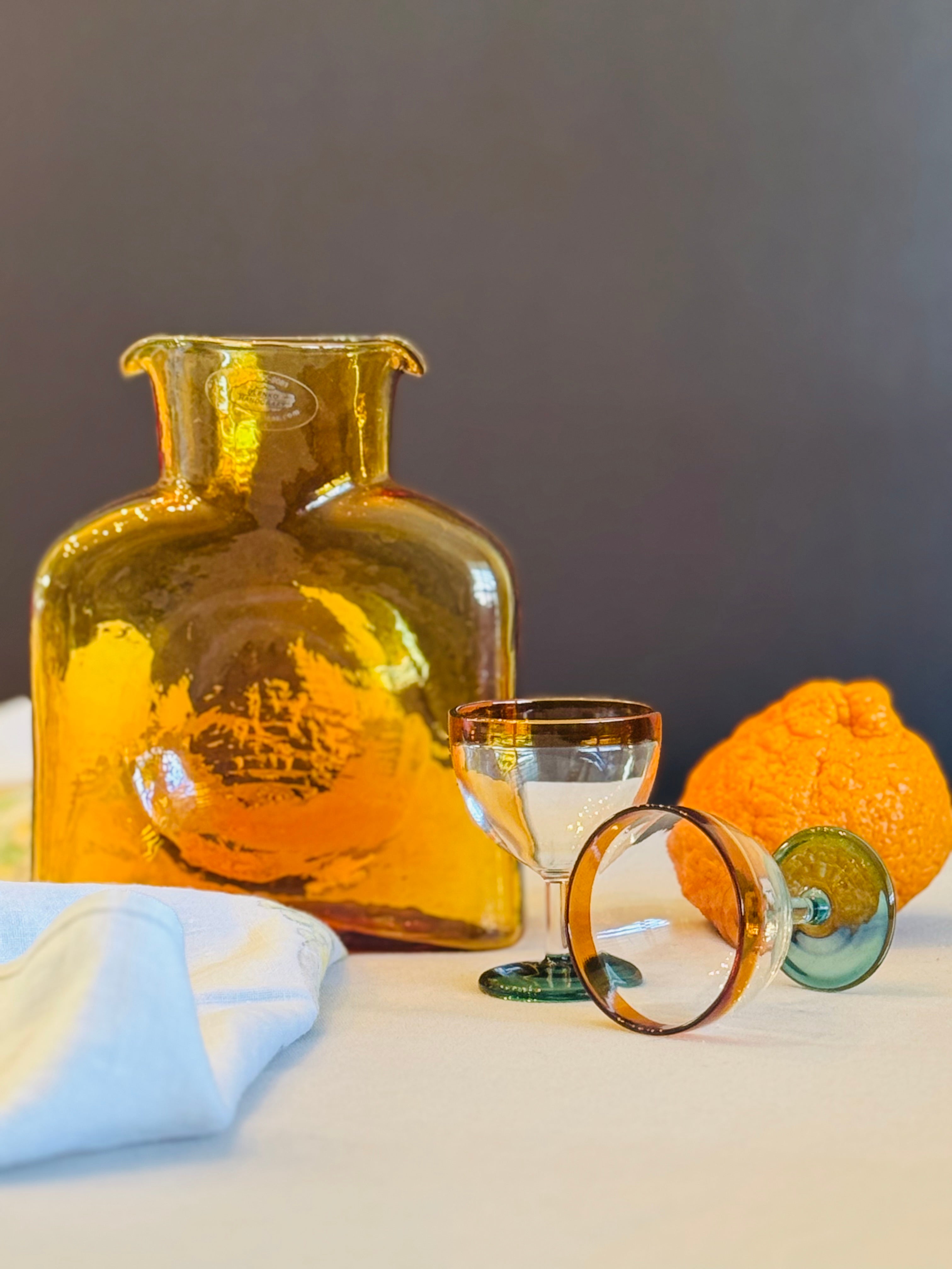 Blenko Amber Handcrafted Glass Vessel