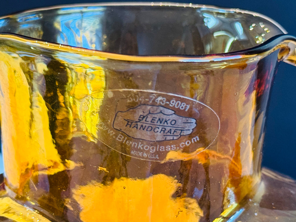 Blenko Amber Handcrafted Glass Vessel
