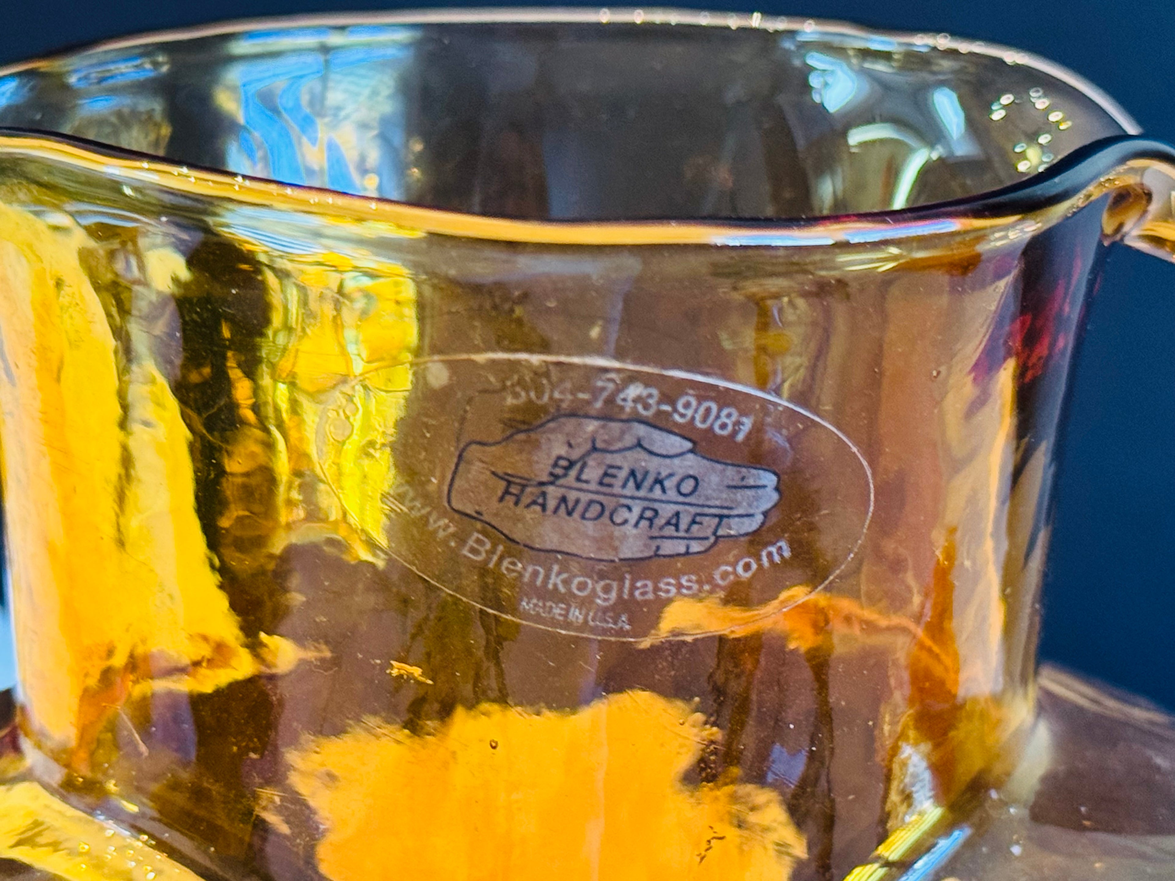 Blenko Amber Handcrafted Glass Vessel