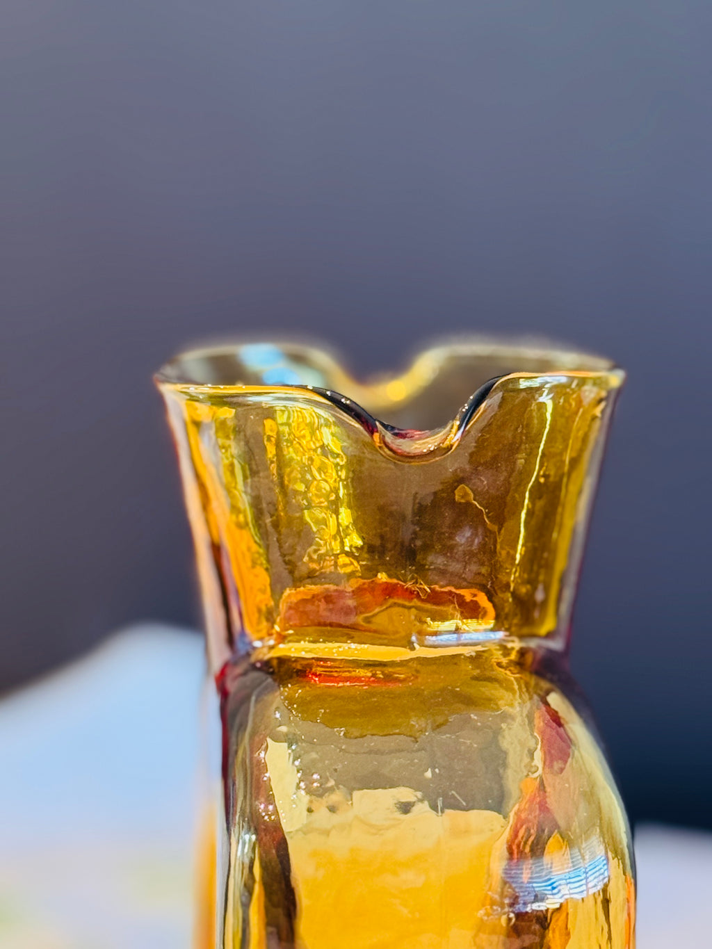 Blenko Amber Handcrafted Glass Vessel