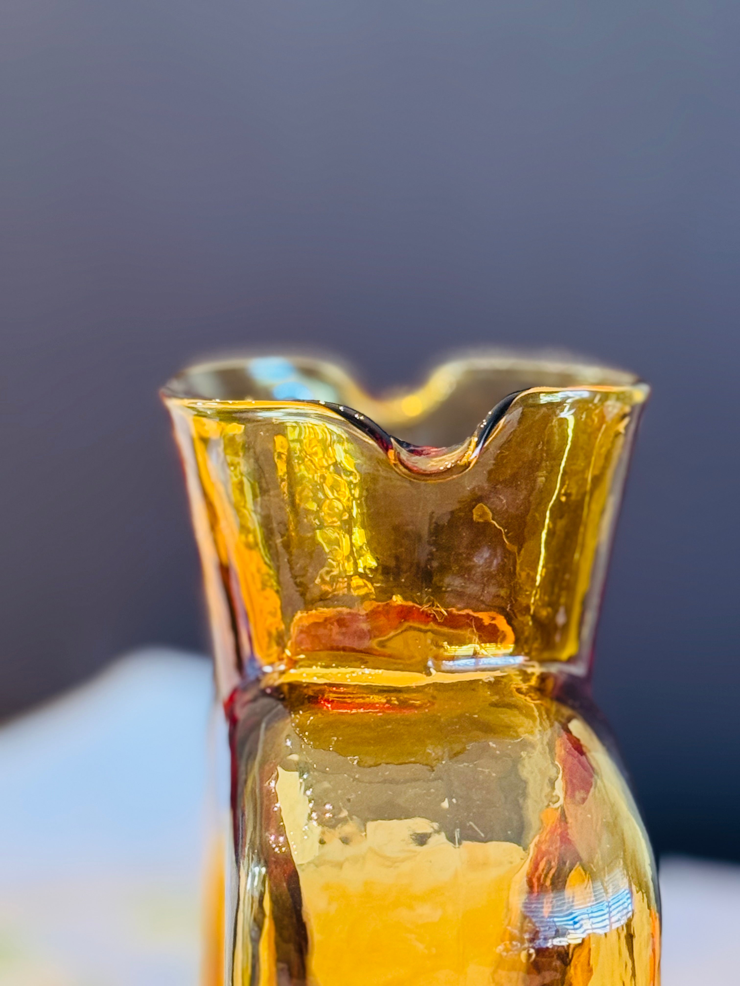 Blenko Amber Handcrafted Glass Vessel