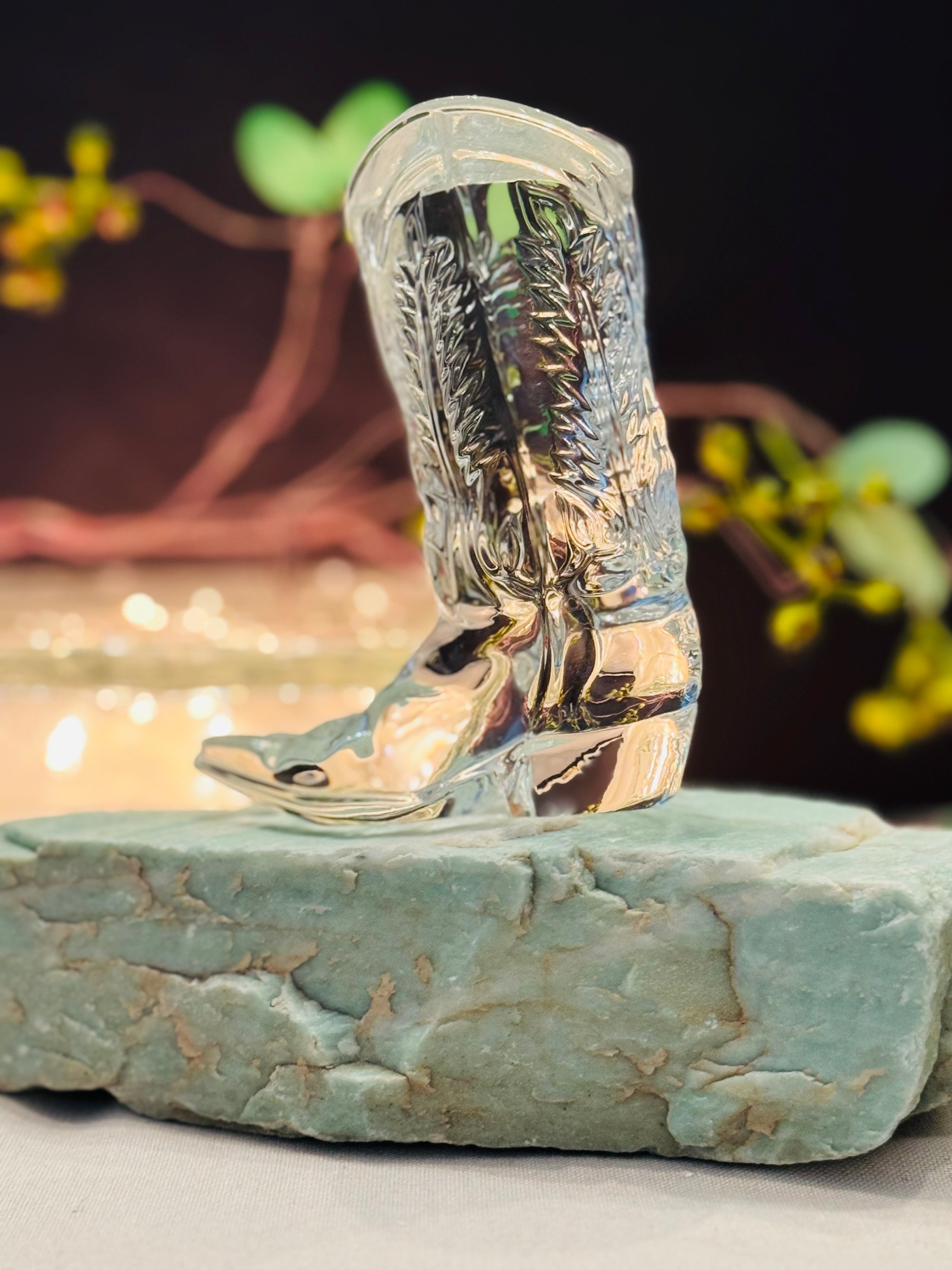 Ralph Lauren Home Western Glass Boot & Cowboy Hat Decorative Set