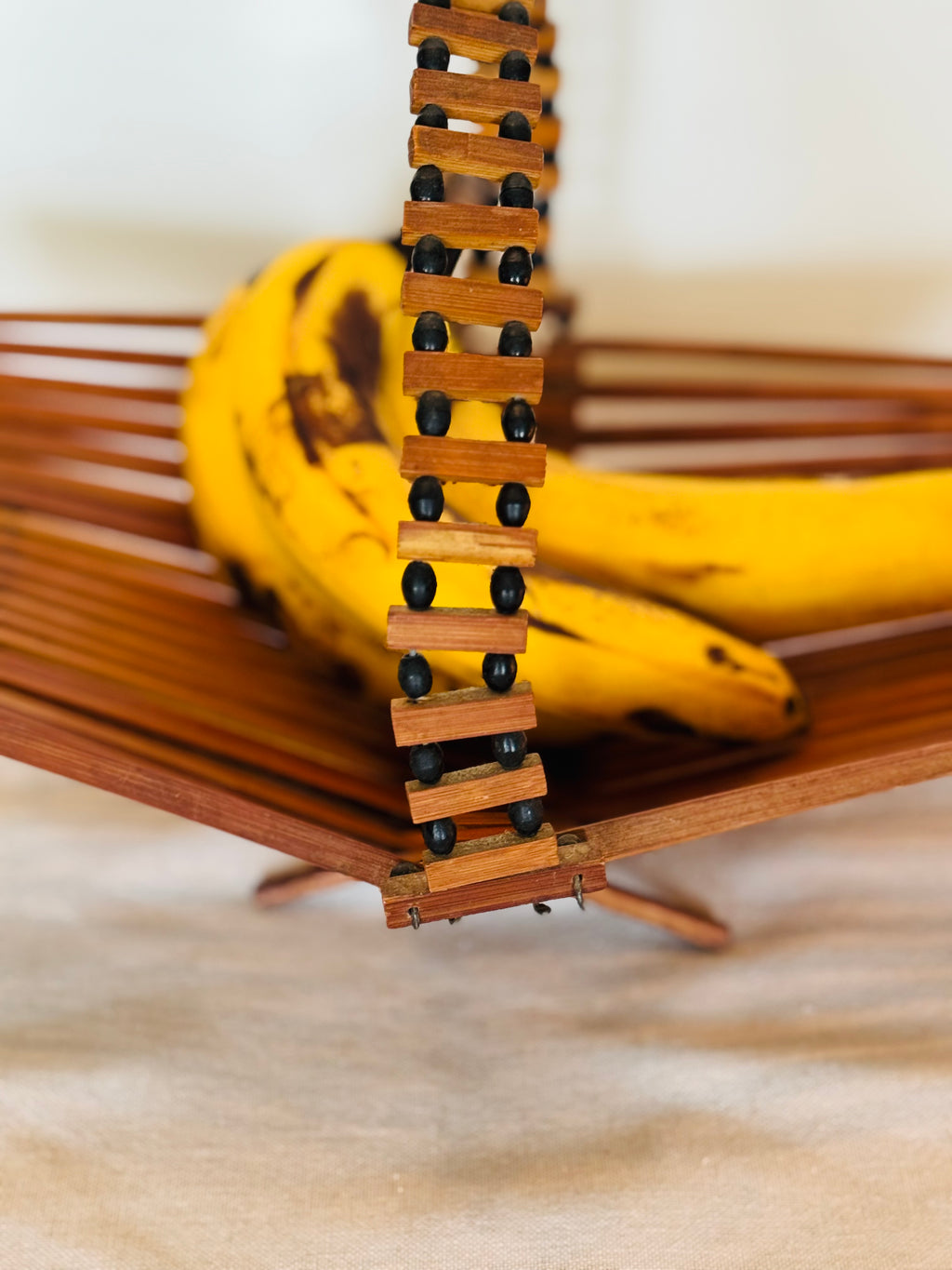 Vintage Japanese Folding Bamboo Basket (c. 1960s)