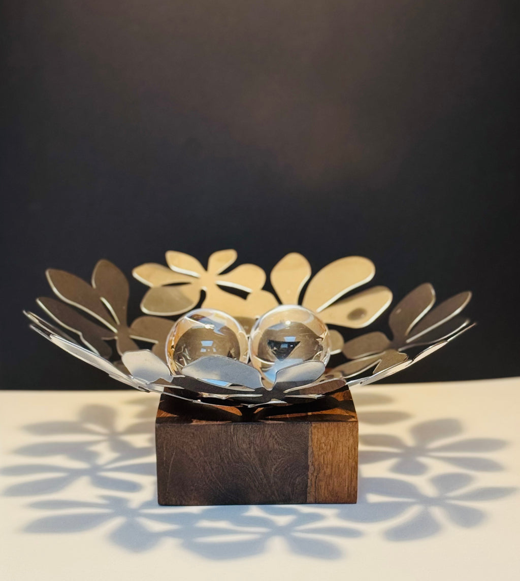 IKEA STOCKHOLM Stainless Steel Sculptural Petal Bowl