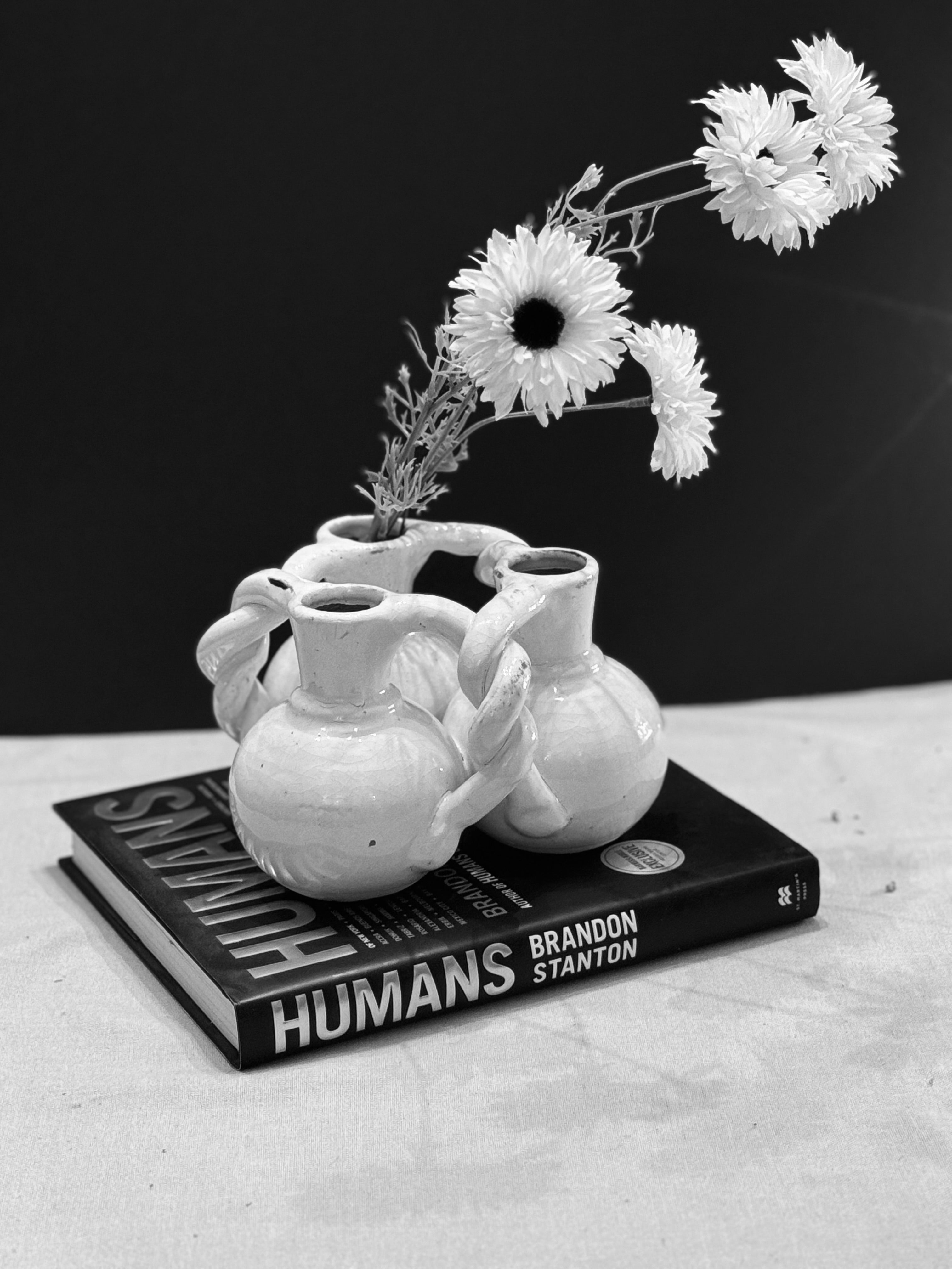Vintage Ceramic Cluster Vase | Sculptural Multi-Bud Form