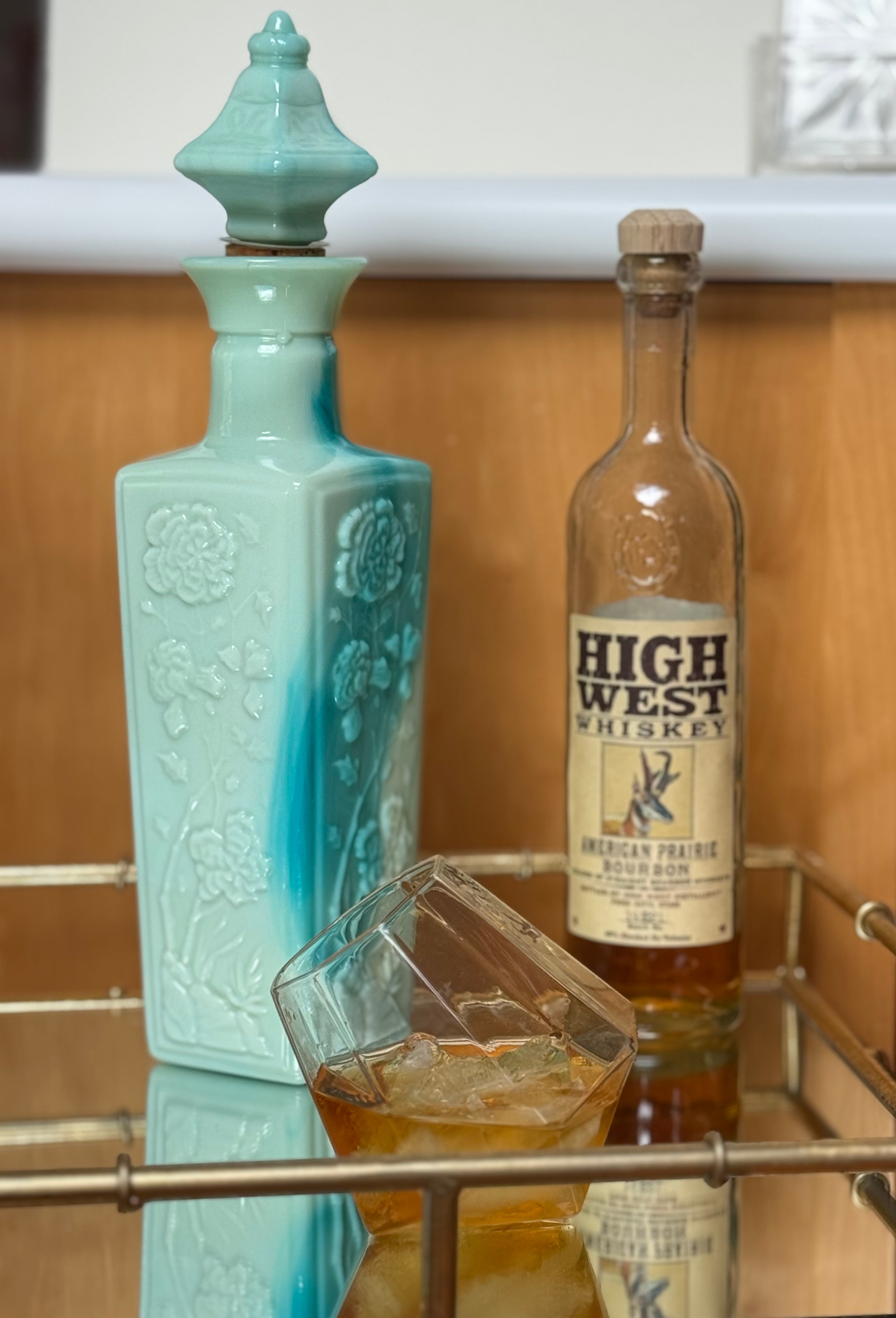 🔥🔥 Set of 2 Faceted “Diamond” Whiskey Glasses — Geometric Lowball Tumblers
