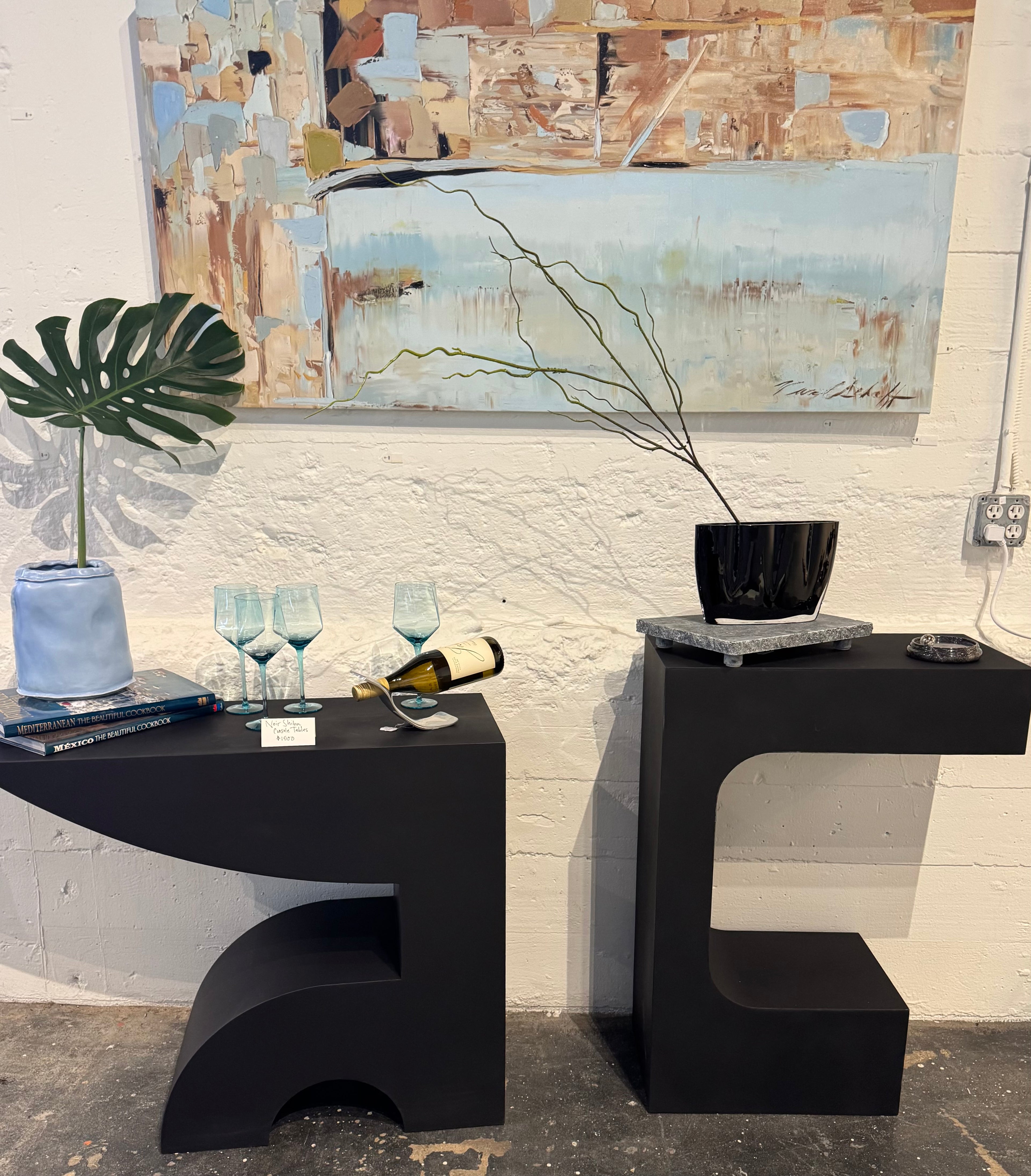 Noir Shiba Console Tables -Pair