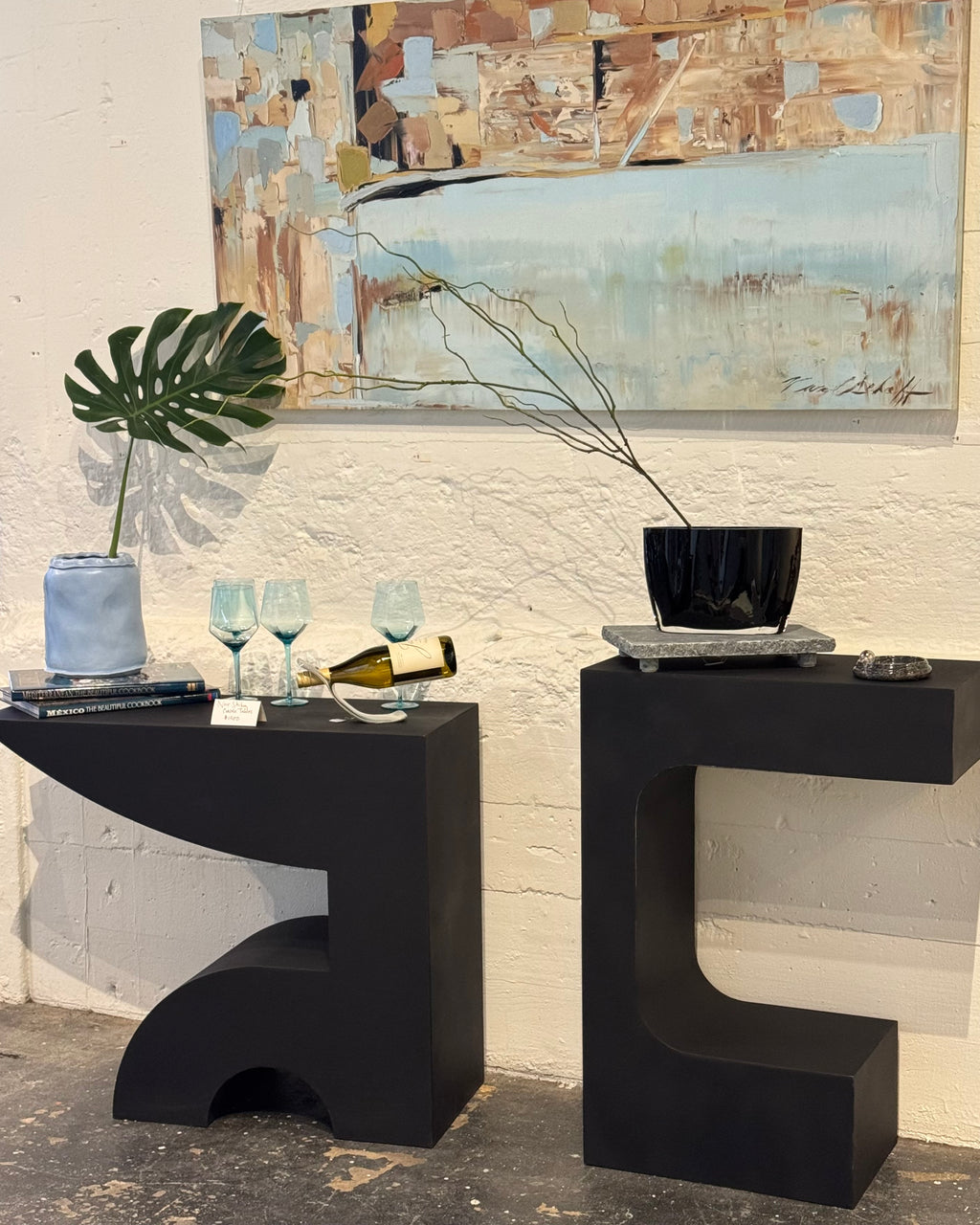 Noir Shiba Console Tables -Pair